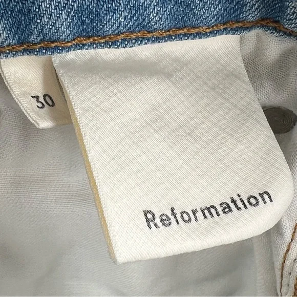 Reformation NWT Dixie High Rise Jean Shorts in Skye size 30 - Picture 7 of 9